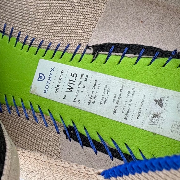 Rothy's The Point II Pointed Toe Flat US 11.5 Tan Beige Ecru - Picture 11 of 11